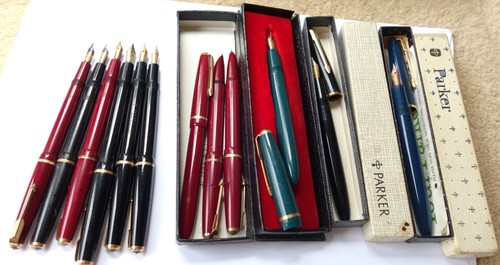 Parker ink pens nine - x,