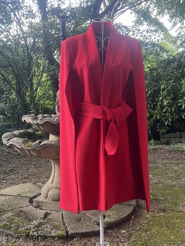 Biba red belted lined - biba,