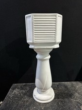 Vintage Large White Plant Pot With Pedestal Ref Container 