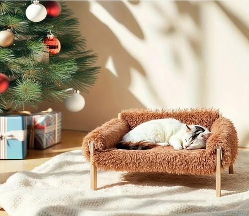 Wooden cat sofa bed - cat,