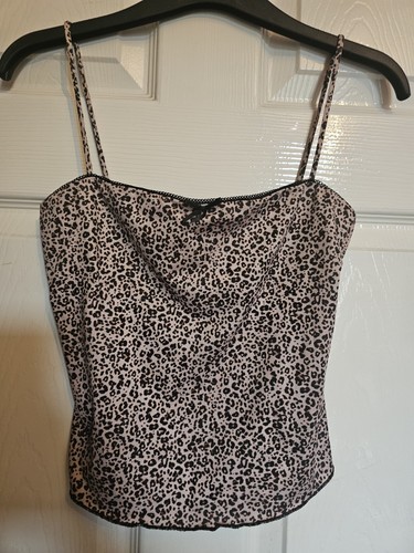 Leopard print strappy cami - print,