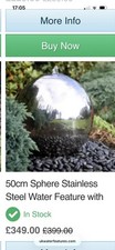 50cm Sphere Water Feature In