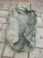 British Army Marquee Tent Canvas Bag Dated 1954 with Crows Foot H.M.P 15 damaged