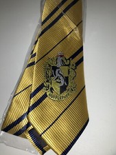 HARRY POTTER YELLOW HUFFLEPUFF HOUSE TIE Unisex FANCY DRESS TEACHERS Gift BNIP