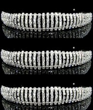 3 x Bridesmaid made with Swarovski Crystal Silver Plated Tiara Wedding Party UK