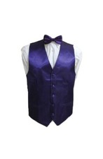 Kid Children Boy Satin Waistcoat Vest + Matching Bowtie Set For Suit Wedding