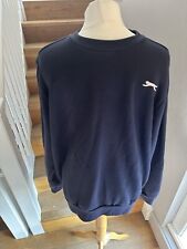 Slazenger Men's Fleece Crew Neck Sweater Sweatshirt - Navy - Size UK. M