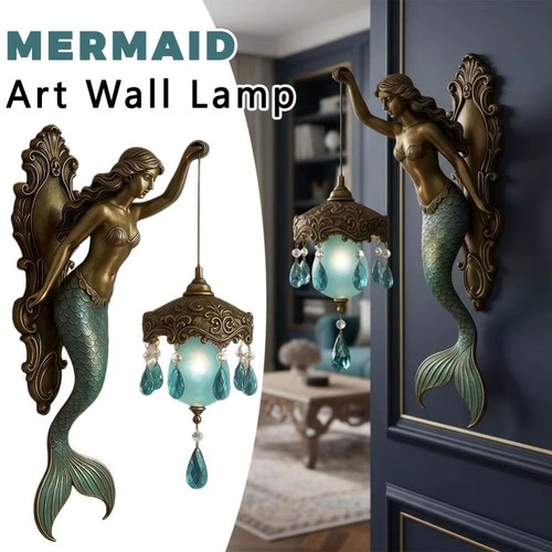 Mermaid wall lamp vintage - mermaid,