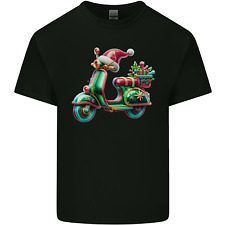 Scooter Christmas Hat MOD Moped Xmas Kids T-Shirt Childrens