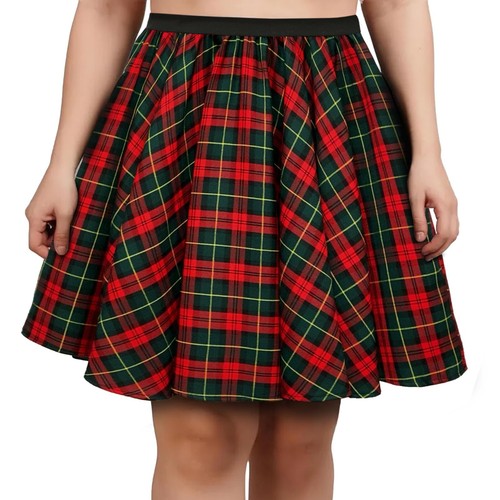 Womens tartan skater skirts - tartan,