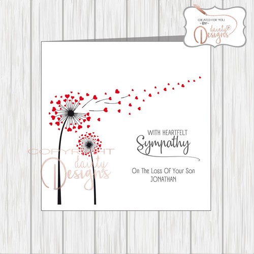 Personalised sympathy card - sympathy,