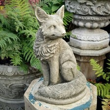 Regal Fox Stone Statue |