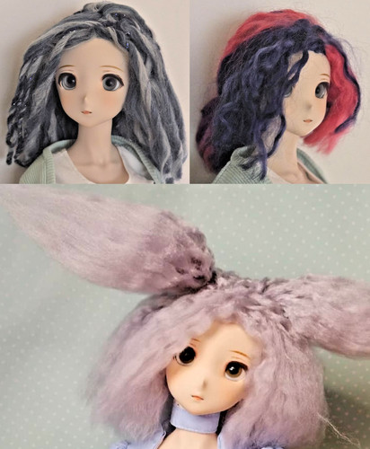 Set handmade wigs - 3, for