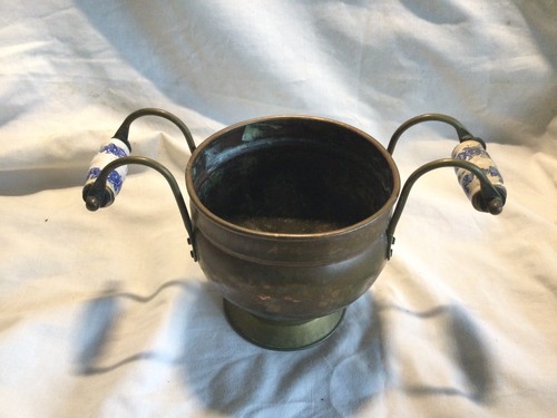 Copper brass planter - copper, bowl