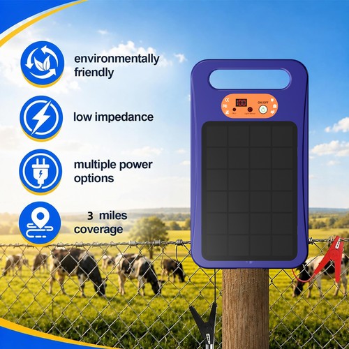Solar electric fence - solar, charger