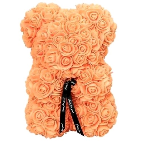 Orange rose bear - orange,