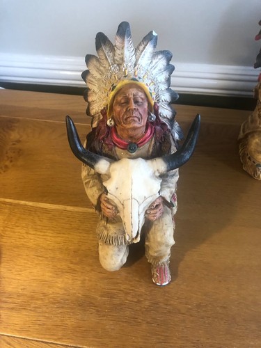 Native american statue - native,