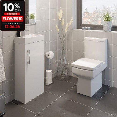 White bathroom suite - white, cloakroom