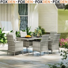 6 Seater Rattan Dining Set