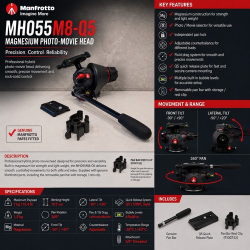 Manfrotto mh055m8 hybrid - manfrotto,