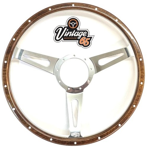 Wood rim steering wheel - wood,