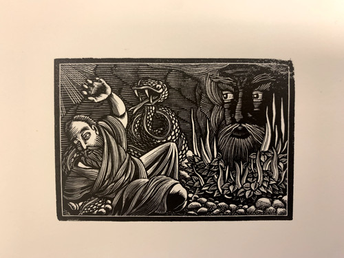 Original woodcut print - -, linda