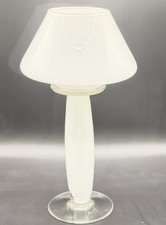 MCM White Cased Glass Mushroom
