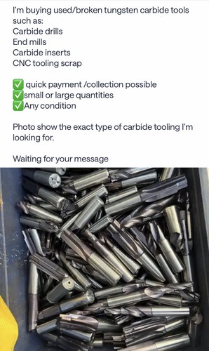 Used broken tungsten carbide - used/broken,