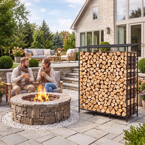 Heavy duty firewood log rack - duty,