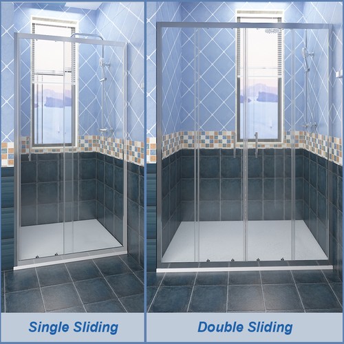 Bathroom sliding shower - bathroom,