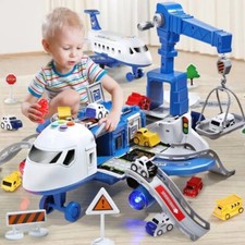 New Deformation Music Inertia Toy Large Passenger Plane Track Simulation Kids