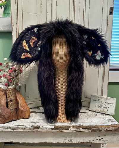 Black bunny rabbit halfie goth - rabbit,