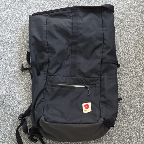 Black roll top daypack - black,