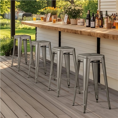 Metal bar stools counter - metal,
