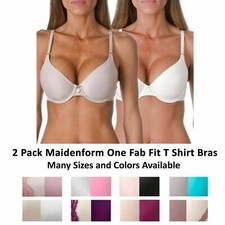 Maidenform T-Shirt Bra Fab Fit Convertible Women's Multi Way Bra, 2 Pack Combo