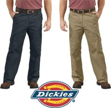 Dickies Men's Loose-Fit Cargo Work Pant Style 23-214 Navy / Khaki  Waist 28-54
