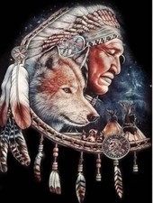 NATIVE AMERICAN INDIAN (1) CROSS STITCH PATTERN