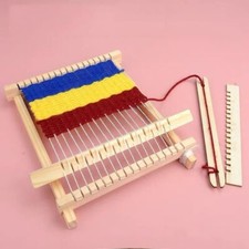 For Kids Weaving Loom Kit Machine Wooden Frame Starter Hand Knitted Arts Crafts.