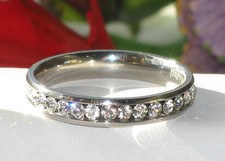 Silver 3mm band ring ladies