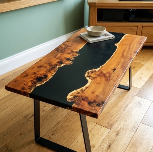 Handmade yew coffee table - handmade,