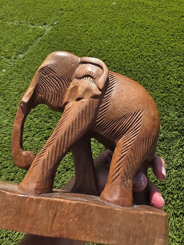 Wood elephant ornament home - elephant,