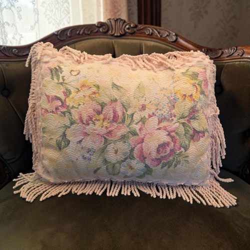 Vintage floral chenille - chenille, throw