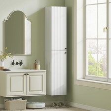 Bathroom Cabinet White MDF