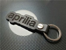 APRILIA BLACK Leather Keyring Motorbike Scooter RSV4 RSV RS Tuono Shiver SX R