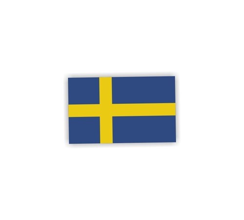 Mini swedish flag - sticker, 65mm