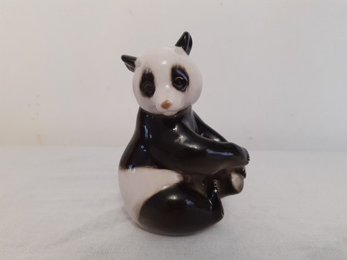 Vintage ceramic figurine panda - vintage,
