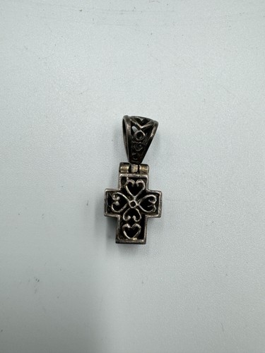 Vintage sterling silver cross - silver,