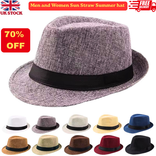 Summer beach sun straw fedora - summer,