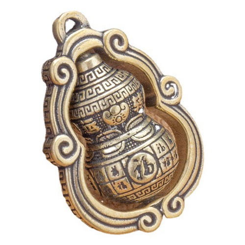 Brass keychain hanging - keychain,