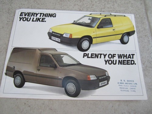 1985 bedford astra van - 1985,
